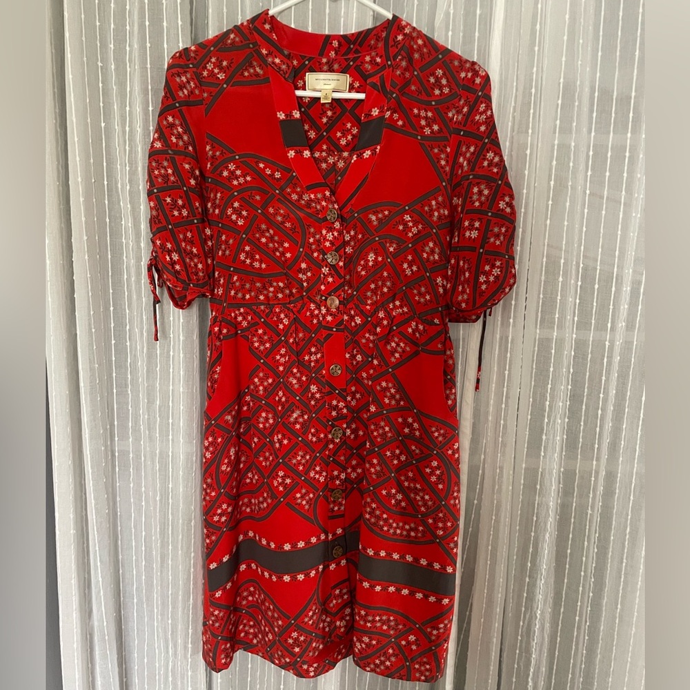 Anthropologie Moulinette Soeurs Vetements Pattern Silk Maeshowe Shirtdress
